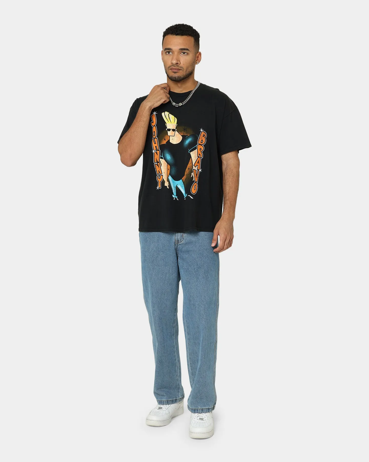 American Thrift X Johnny Bravo Man, I'm Pretty Vintage T-Shirt Black Wash Simple yet stylish Soft and Cozy