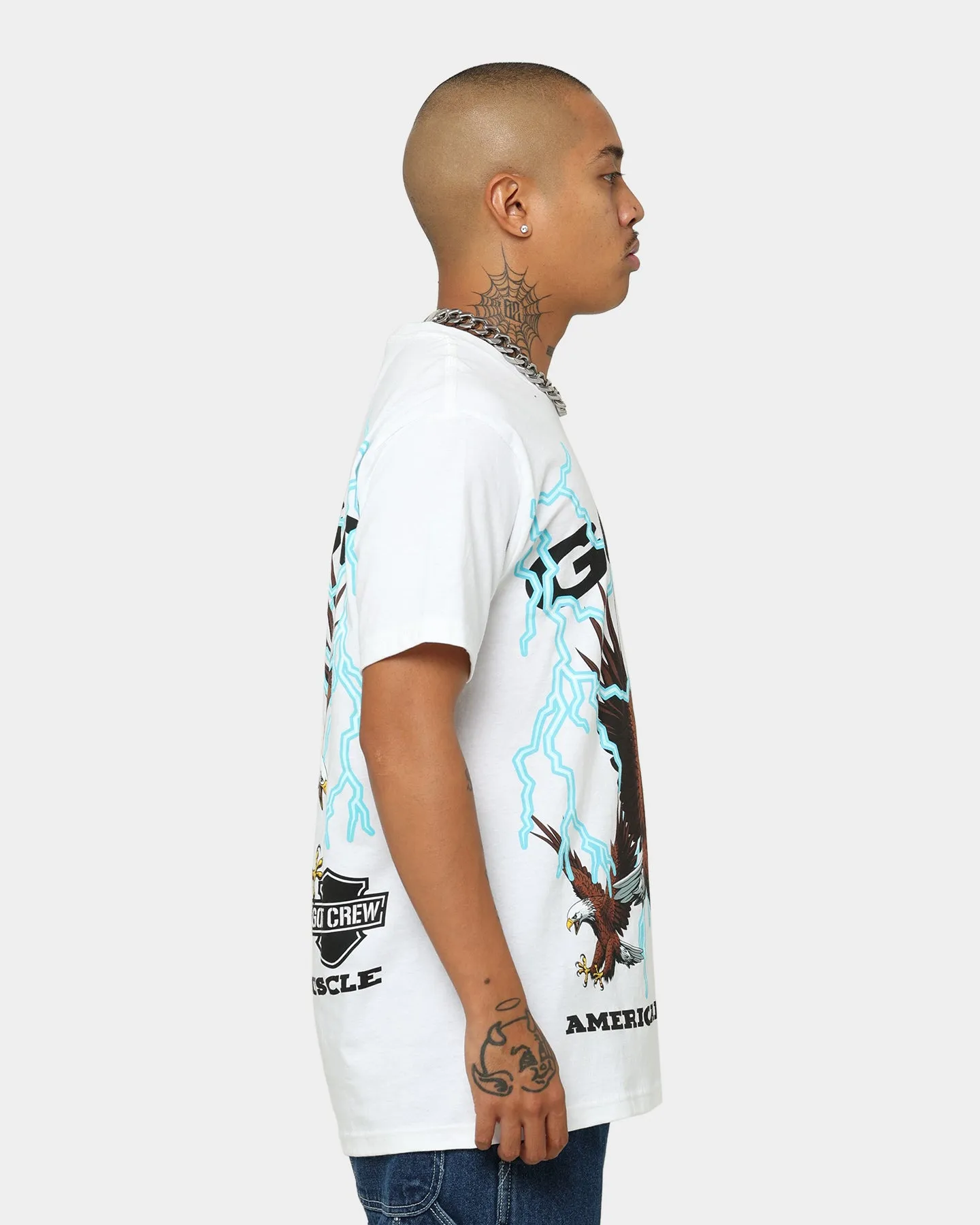 Timeless Comfort Wear Stylish piece Goat Crew American Muscle T-Shirt White