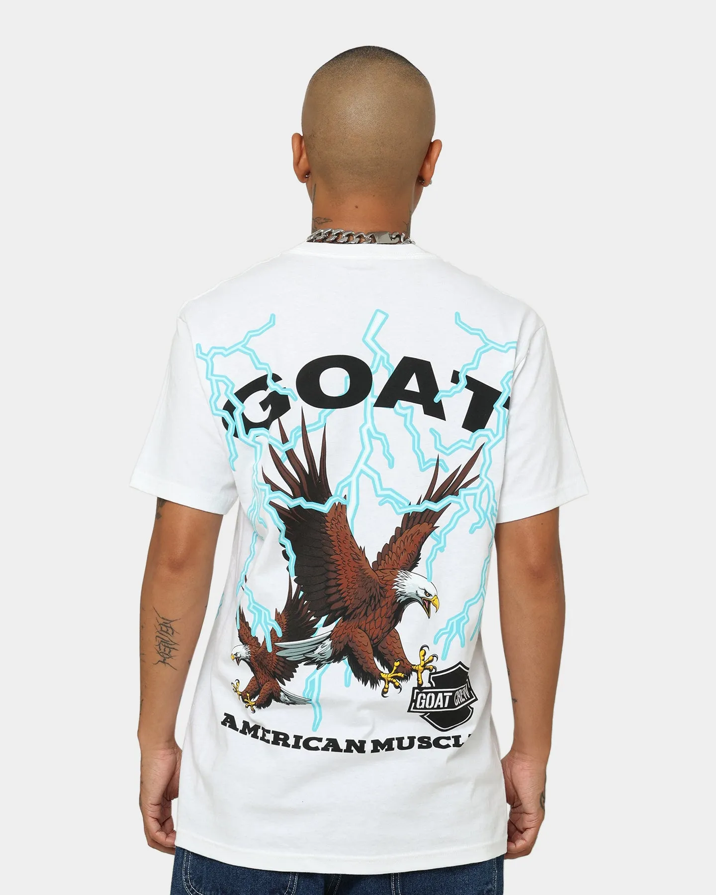 Goat Crew American Muscle T-Shirt White Essential Wardrobe Easy Care