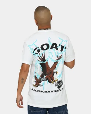 Outdoor Adventure Goat Crew American Muscle T-Shirt White