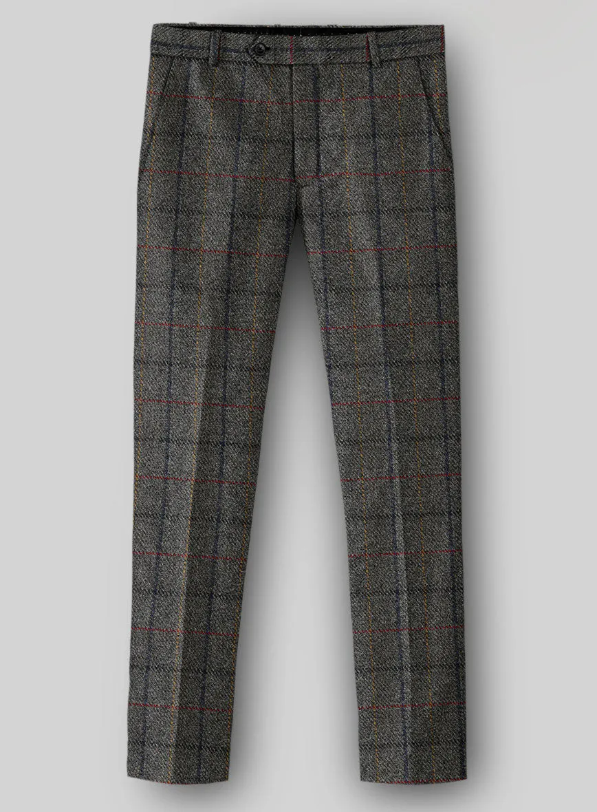 Harris Tweed Stormcrest Gray Pants Flawless Office Fit Quality craftsmanship