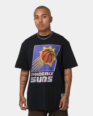 Durable Ribbed Hem quick-drying Mitchell & Ness Phoenix Suns Oversized Logo Short Sleeve Vintage T-Shirt Vintage Black