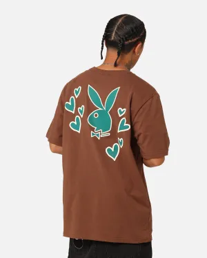 Playboy PB Heart T-Shirt Brown Modern and Soft