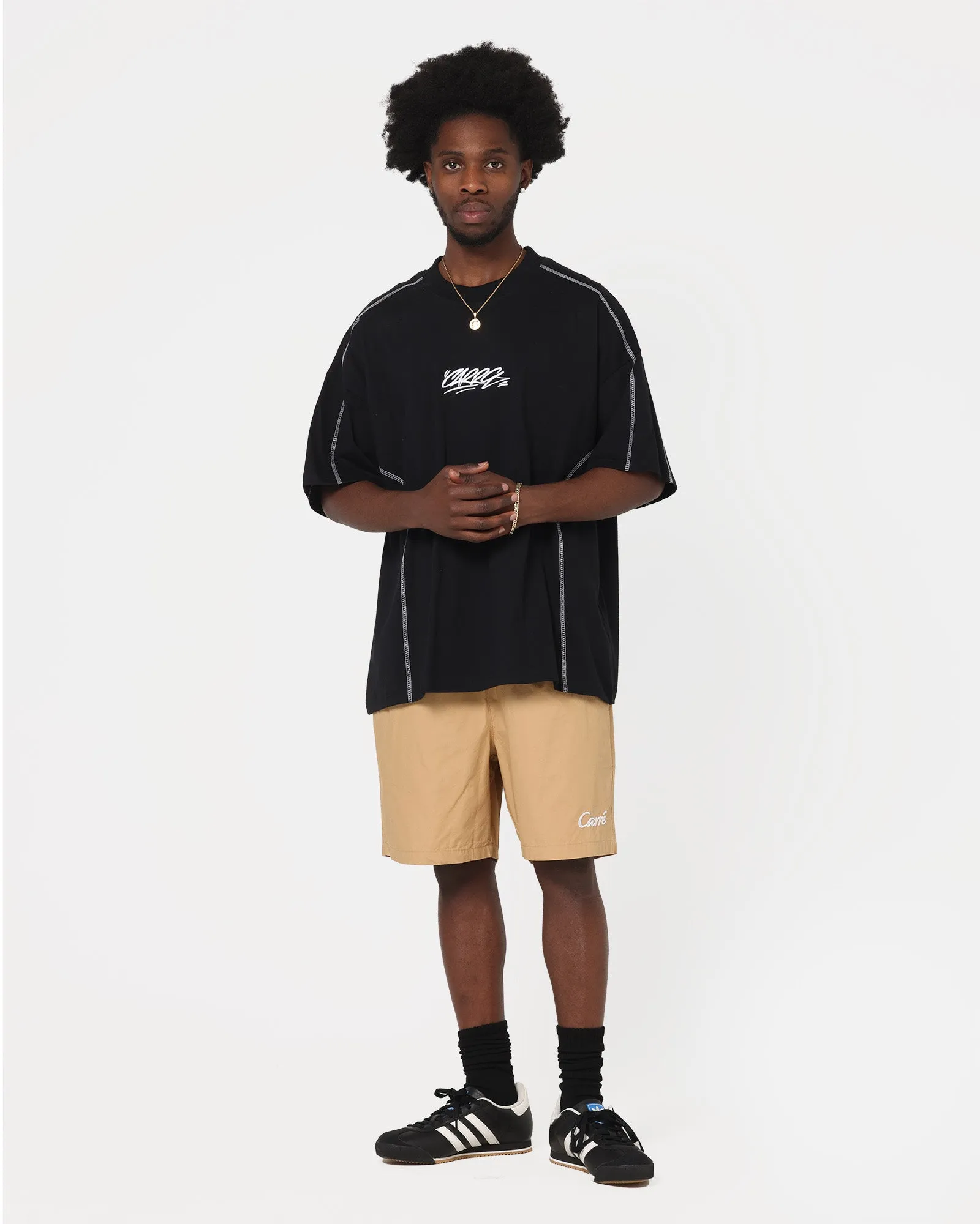 Chill Fit Carre Da Script Beach Shorts Tan
