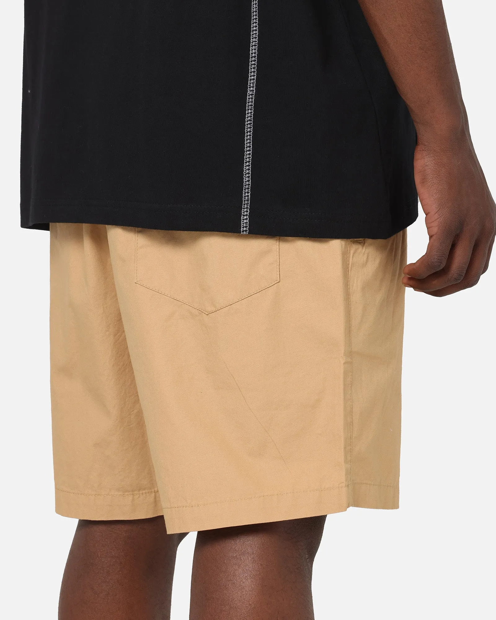 Carre Da Script Beach Shorts Tan Cozy Comfort Fit AntiOdorTreatment
