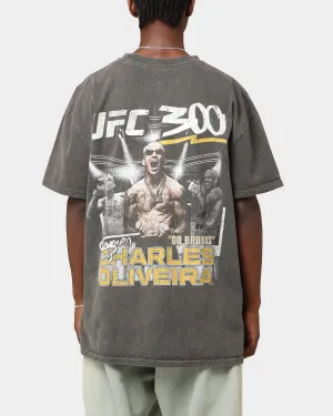 Minimalist Comfort Low Impact Manufacturing UFC By Culture Kings Charles "Do Bronxs" Oliveira 300 Heavyweight T-Shirt Black Wash