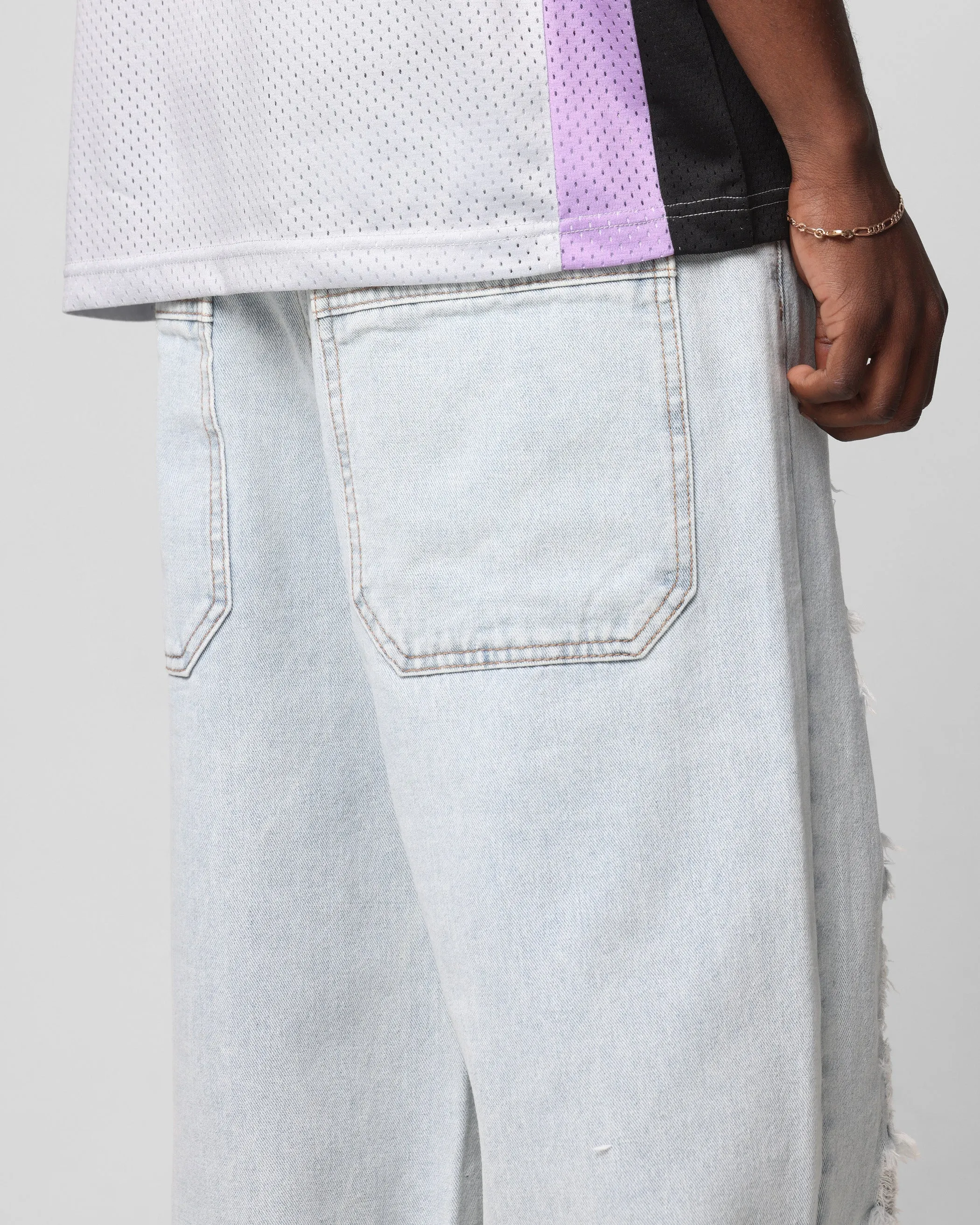 Wrinkle Resistant Finish Loiter Collateral Distressed Jeans Denim Camo