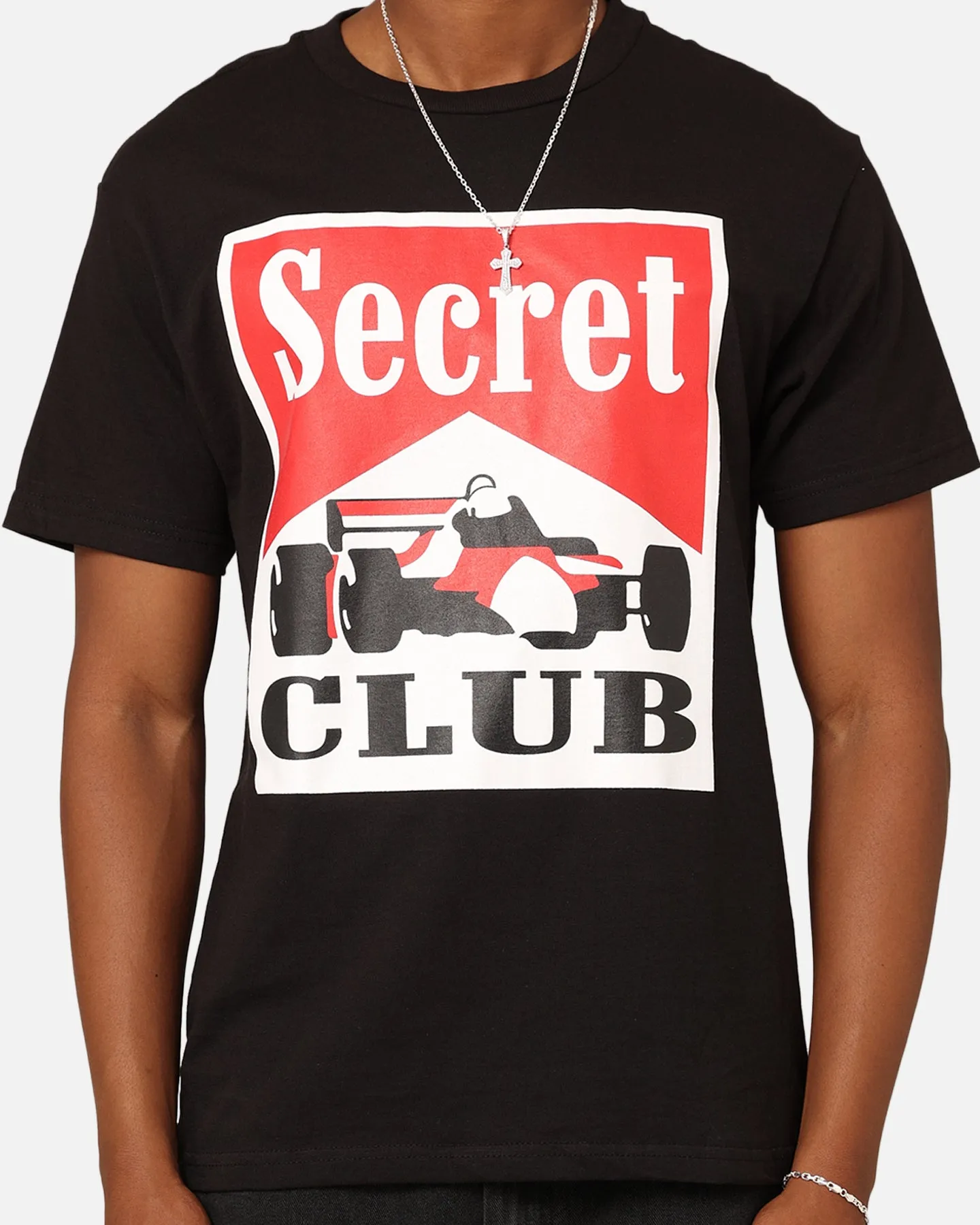 School spirit Secret Club Racing T-Shirt Black