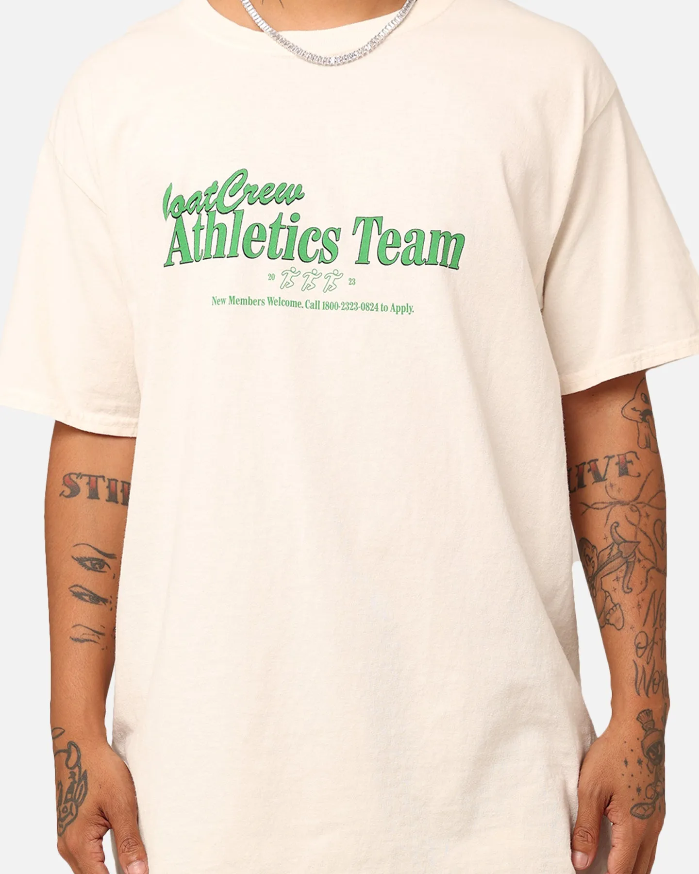 Goat Crew GC Athlete T-Shirt Off White Dimensional Stability Weave