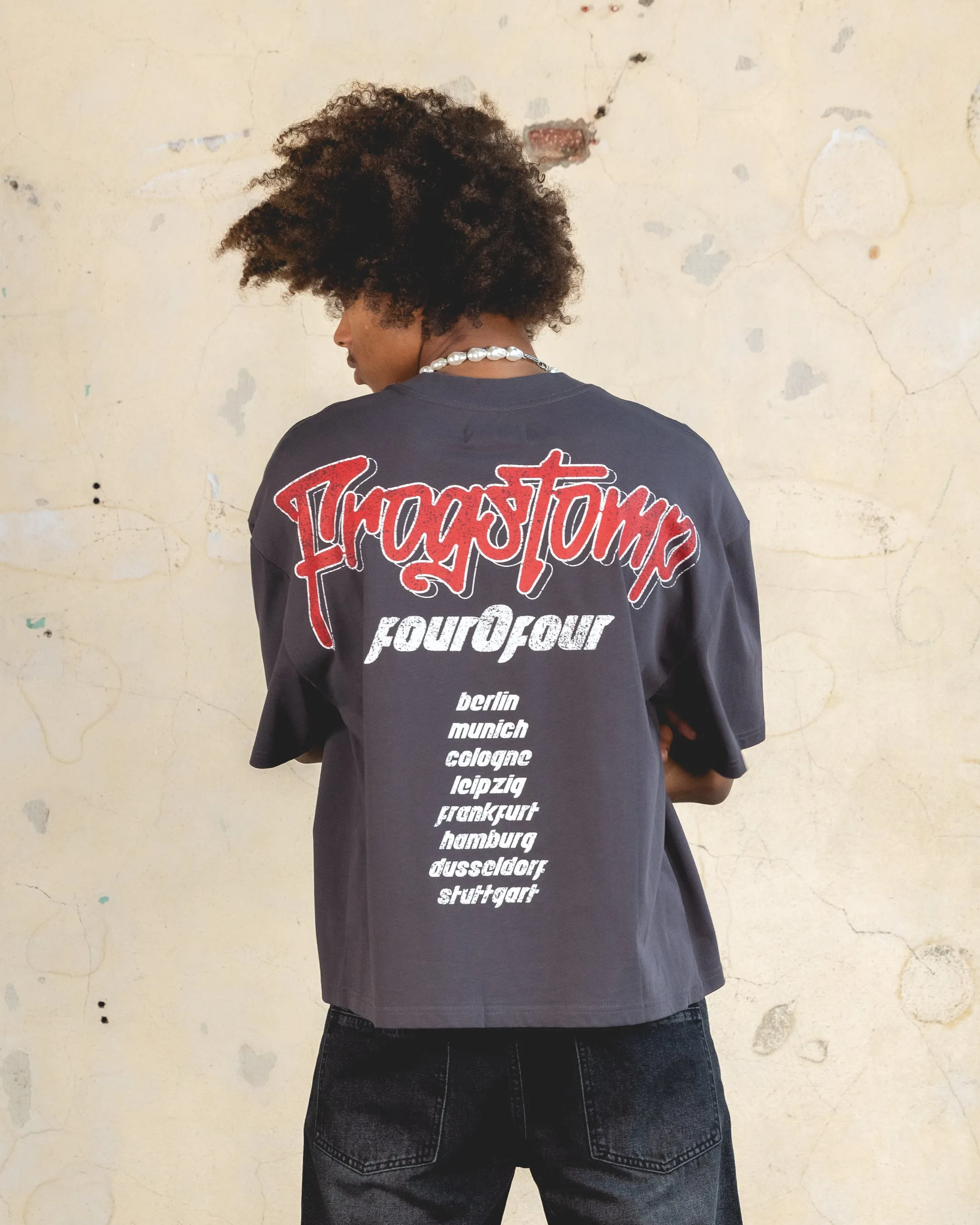 Recycled Material Anti Perspiration Lining 404 Frogstomp Cropped T-Shirt Charcoal