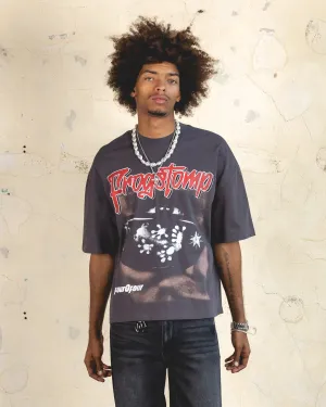 Casual Essential Wear Soft and breathable 404 Frogstomp Cropped T-Shirt Charcoal