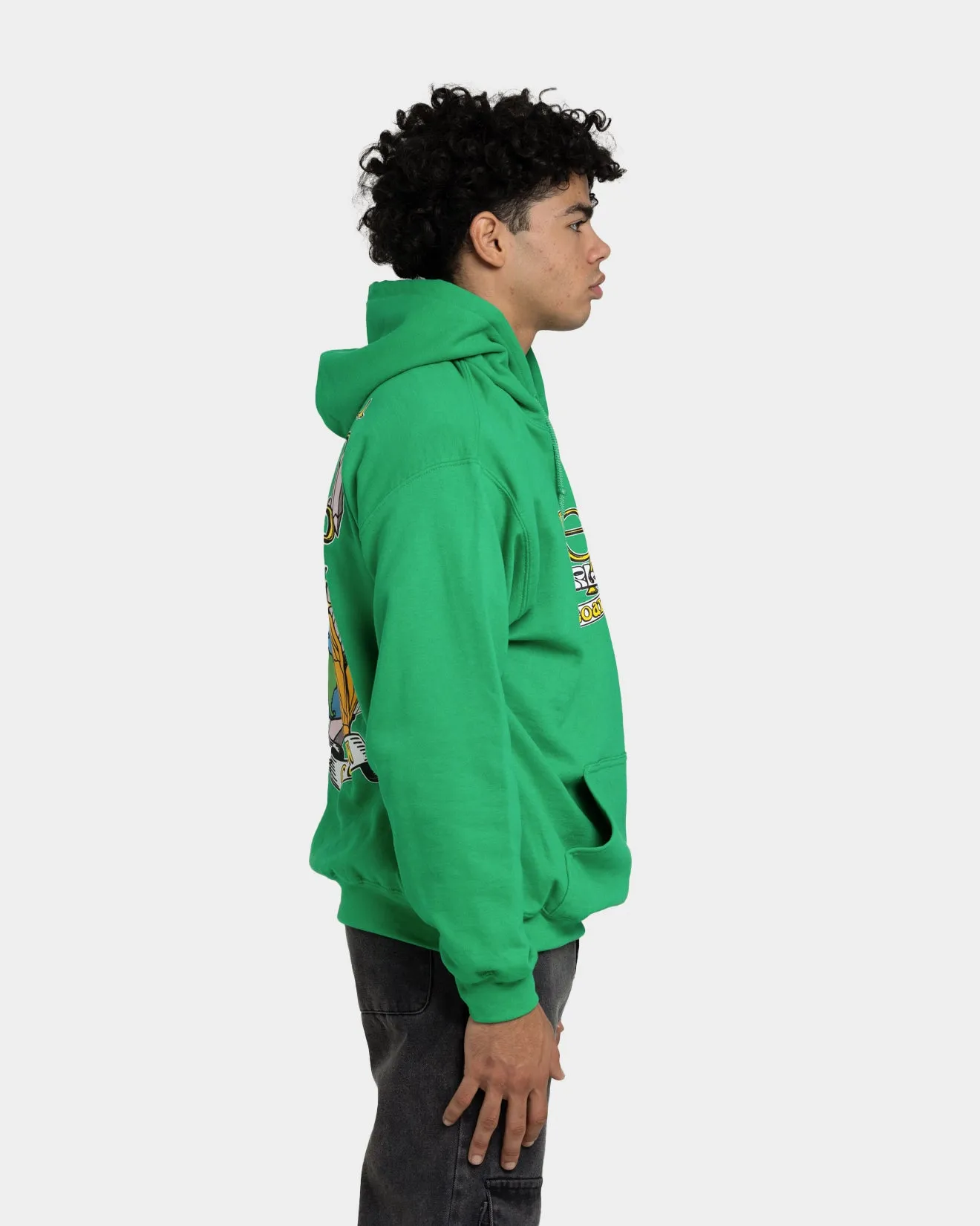 Wild boar like Bactrian camel like Goat Crew World Peace Hoodie Green