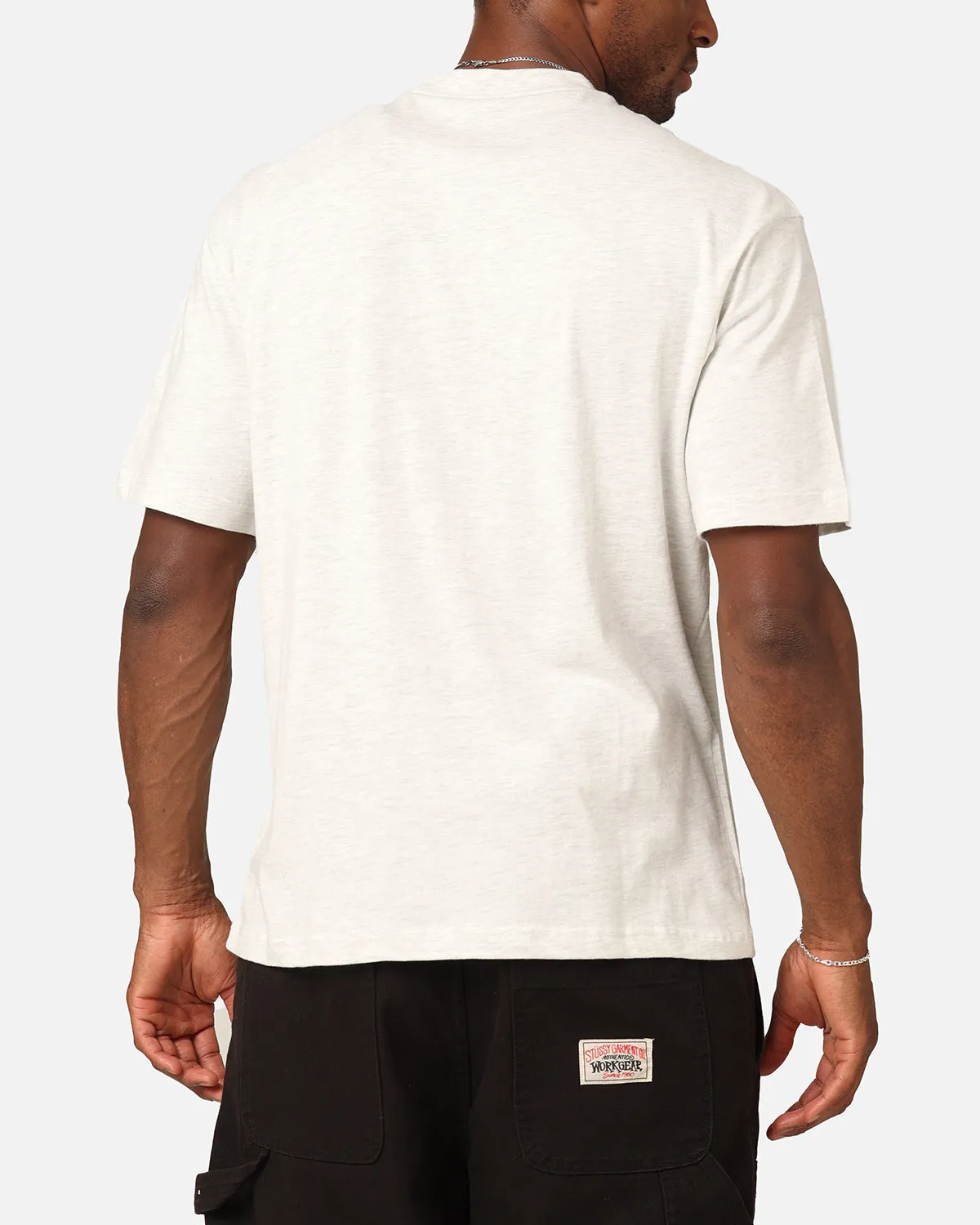 RibbedNeckBanding Comfortable Piece Mitchell & Ness Hawthorn Hawks Character T-Shirt Silver Marle