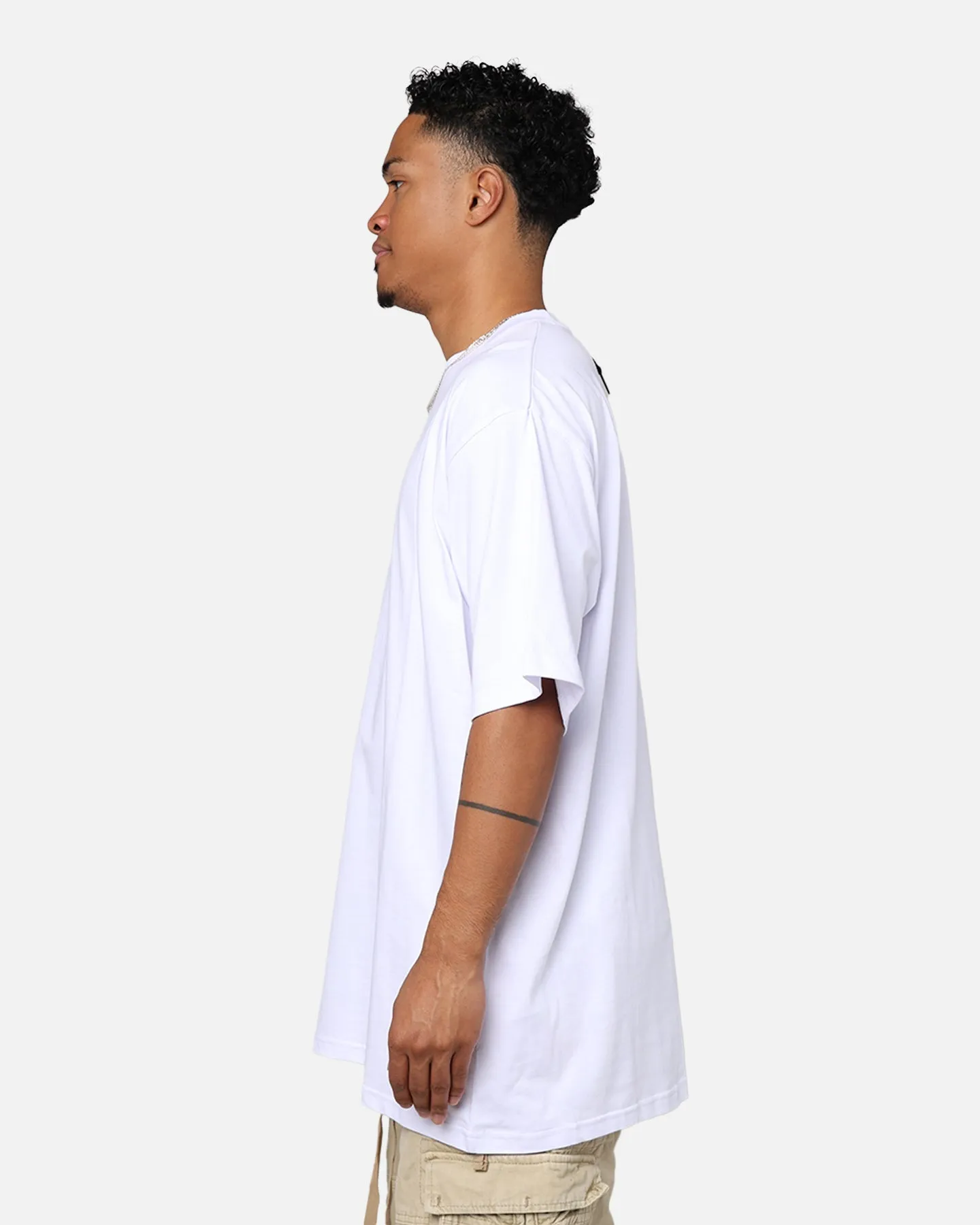 DXXMLIFE L-0 A Baggy T-Shirt White Chic Comfort Wrinkle Resistant Texture