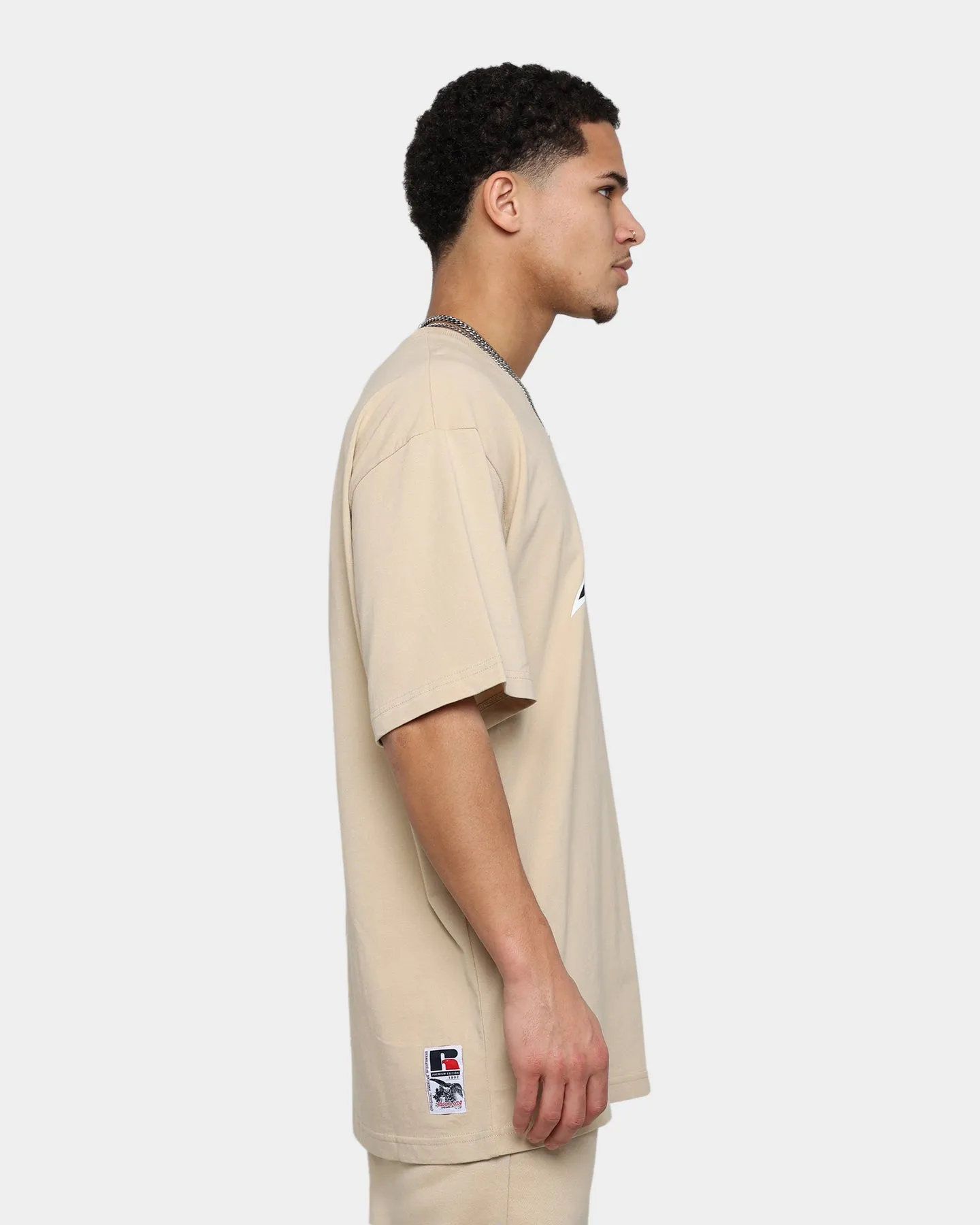 Airflow Ventilation Design Russell Athletic Oversized T-Shirt Stone