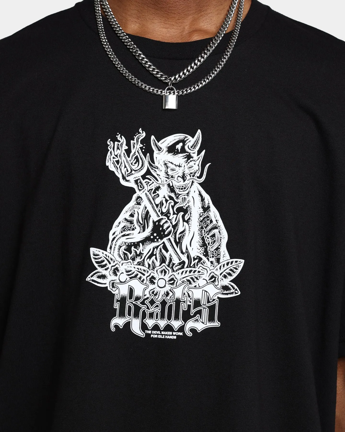 Comfort Wearable Rats Get Fat Idle Hands T-Shirt Black