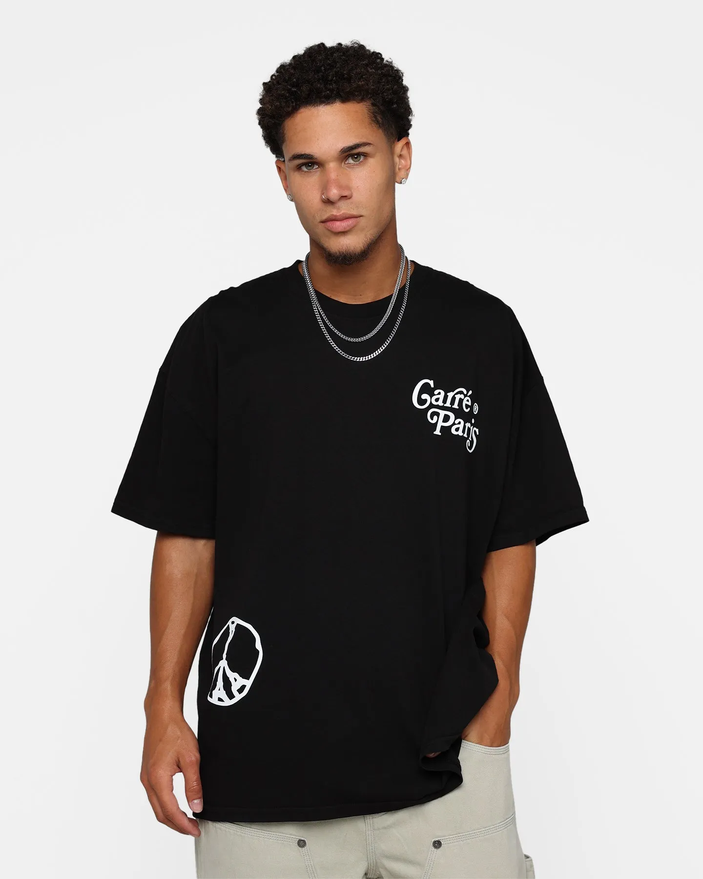 Office Casual Carre Peace Maker T-Shirt Black