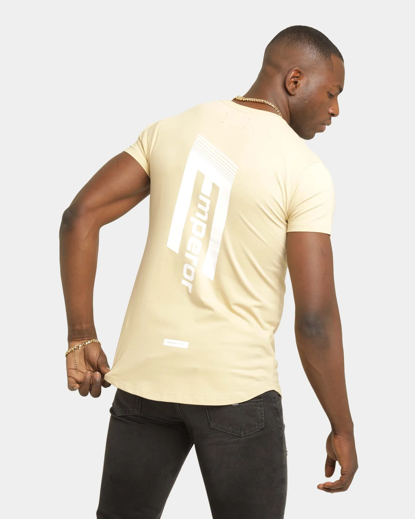 Sustainable Textile Emperor Apparel Distinction After Dark Short Sleeve T-Shirt Sand/White