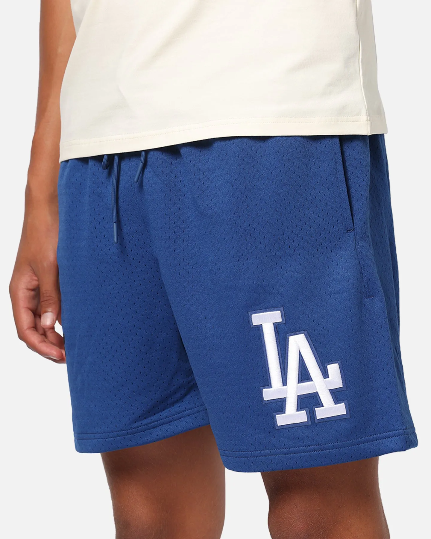 Lightweight Design Tight Fit Pro Standard Los Angeles Dodgers Roses Mesh Shorts Dark Blue