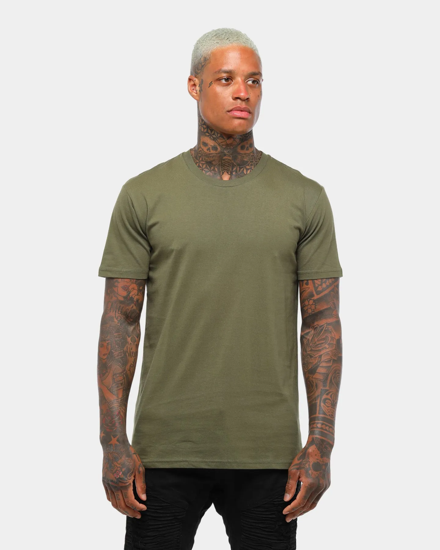 AS Colour Plain Staple T-Shirt Army Green Outdoor Activity