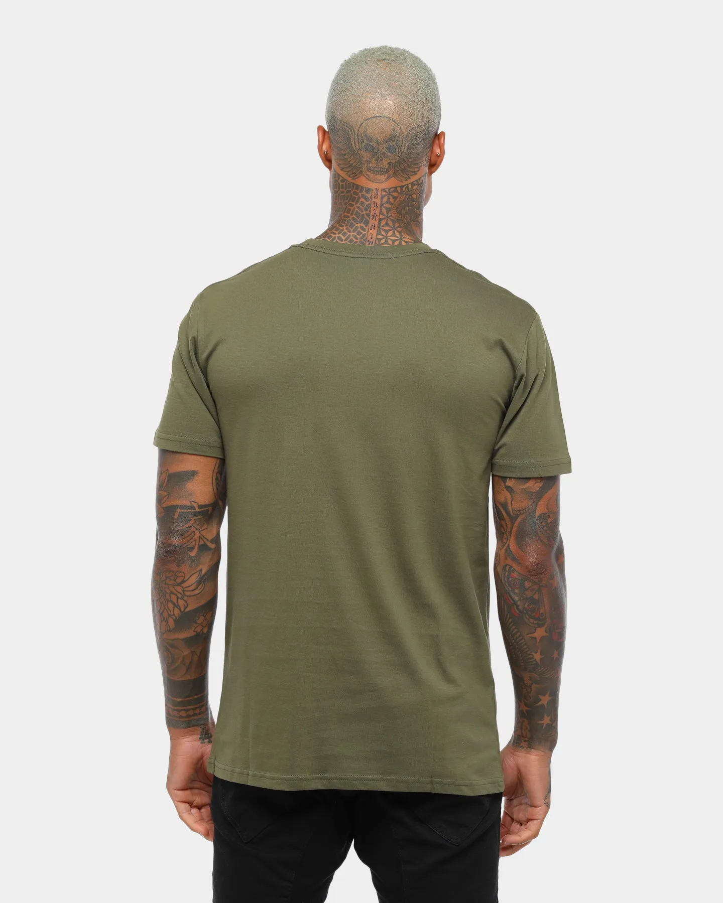 No Slip Shoulder Design Classic Look AS Colour Plain Staple T-Shirt Army Green