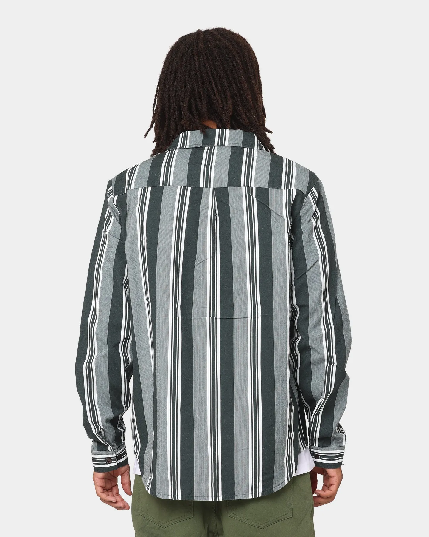 Regular Fit XLARGE Life Long Sleeve Shirt Green/White