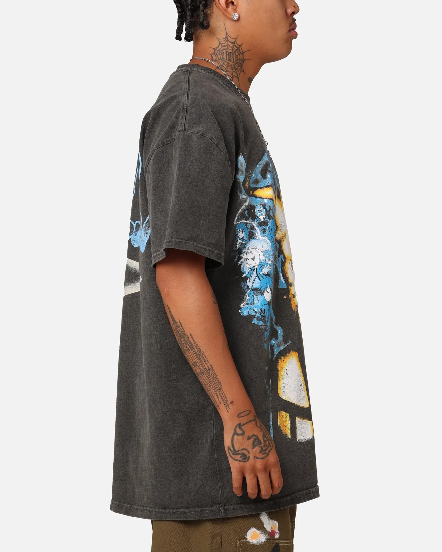 Goat Crew X Naruto Naruto Shippuden Heavyweight T-Shirt Black Wash Cool and Relaxed Vintage Style