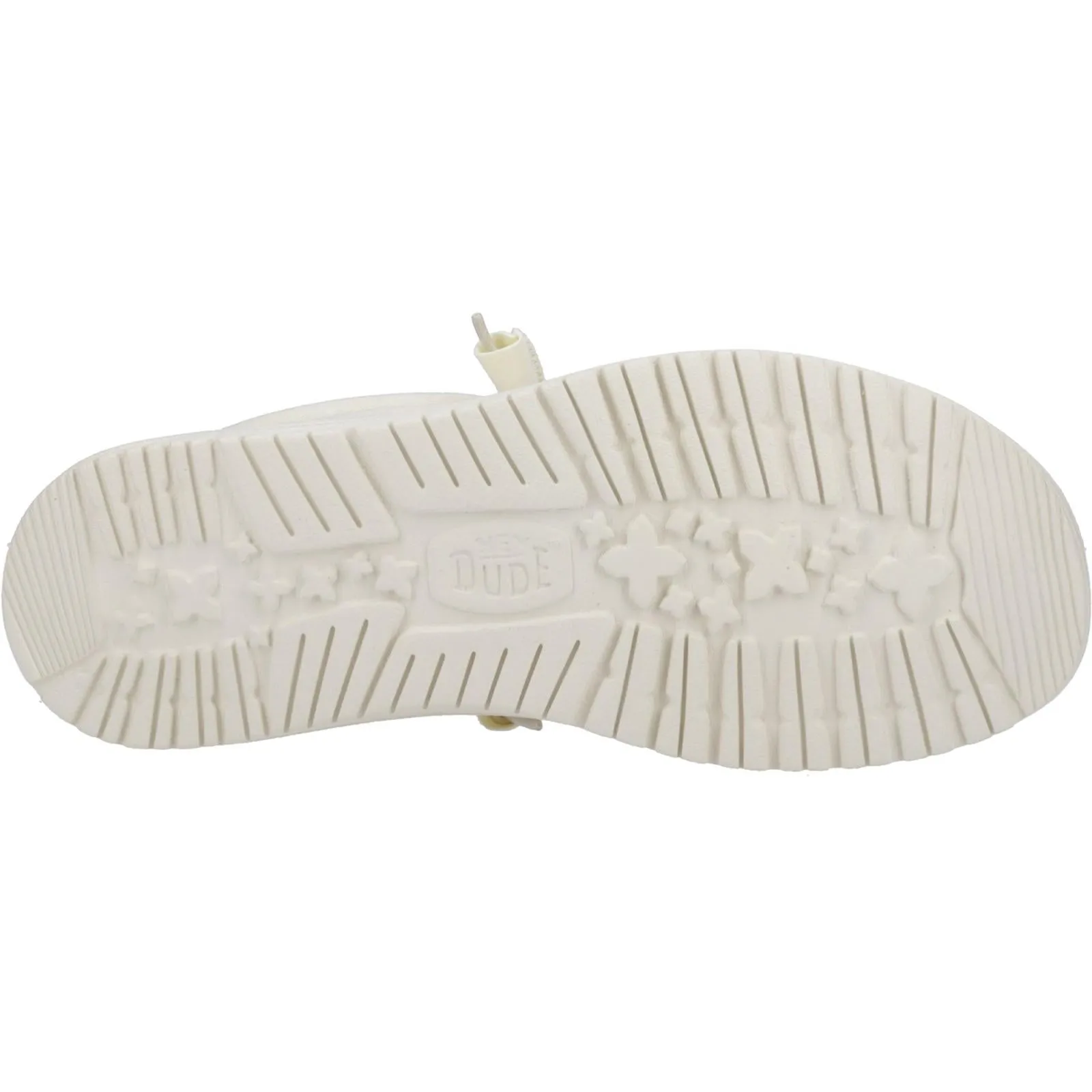 HEYDUDE Mens Wally Canvas Shoe Stone White Water Edge