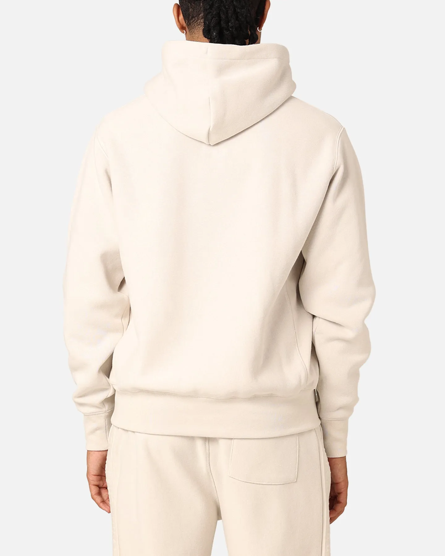 Champion Reverse Weave Small C Hoodie Stone Two Way Zipper