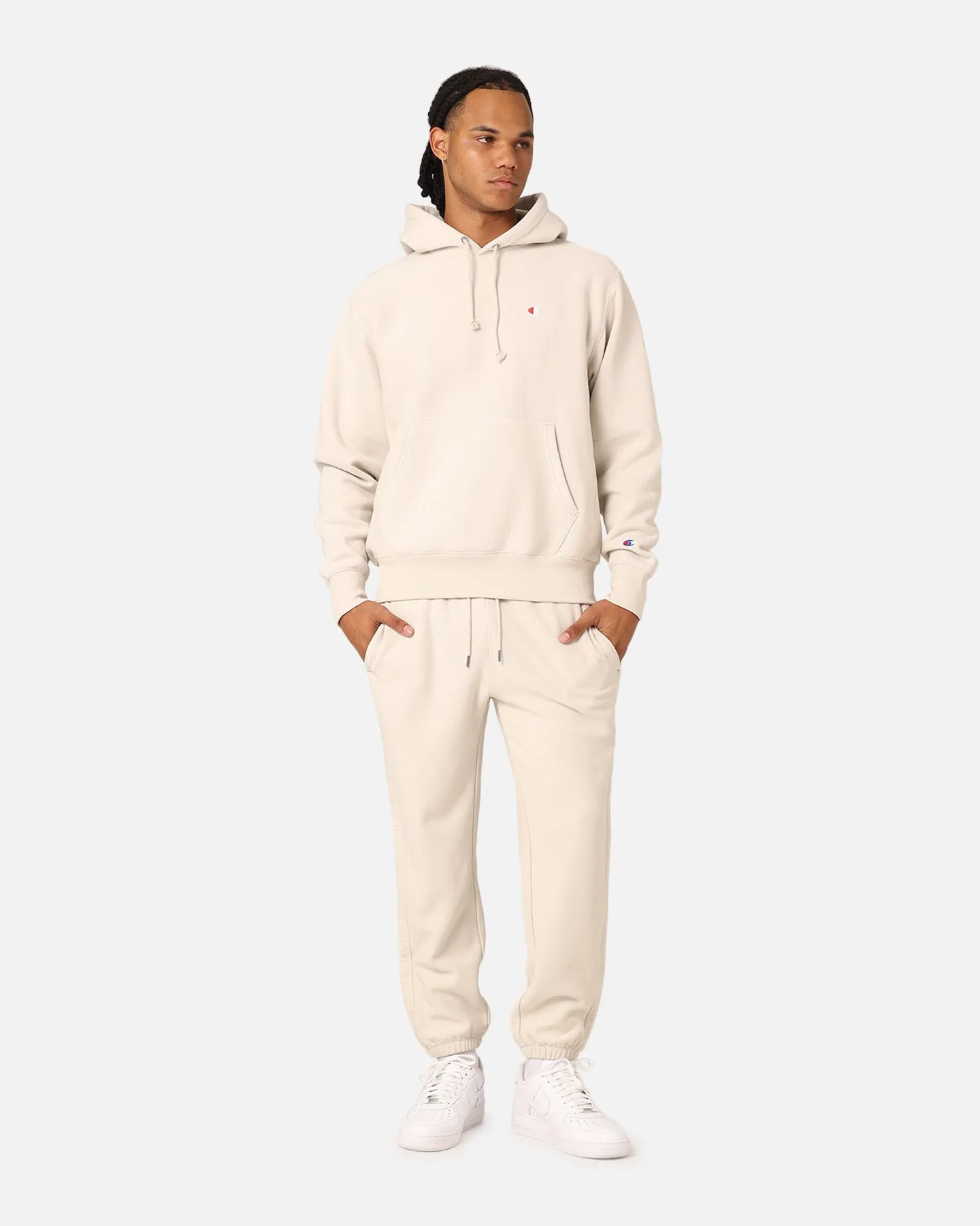 country style Skunk like Champion Reverse Weave Small C Hoodie Stone
