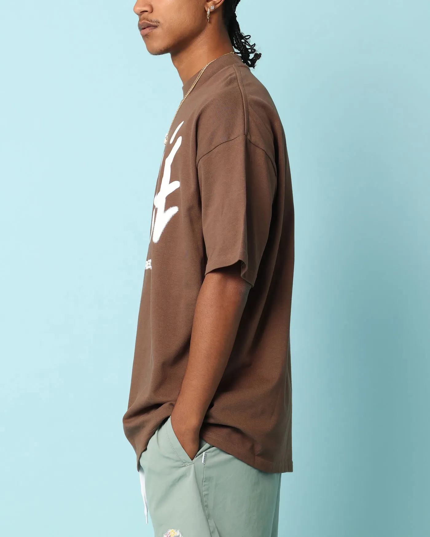 Cross Grain Knit Carr?? Enterprise Oversized T-Shirt Brown