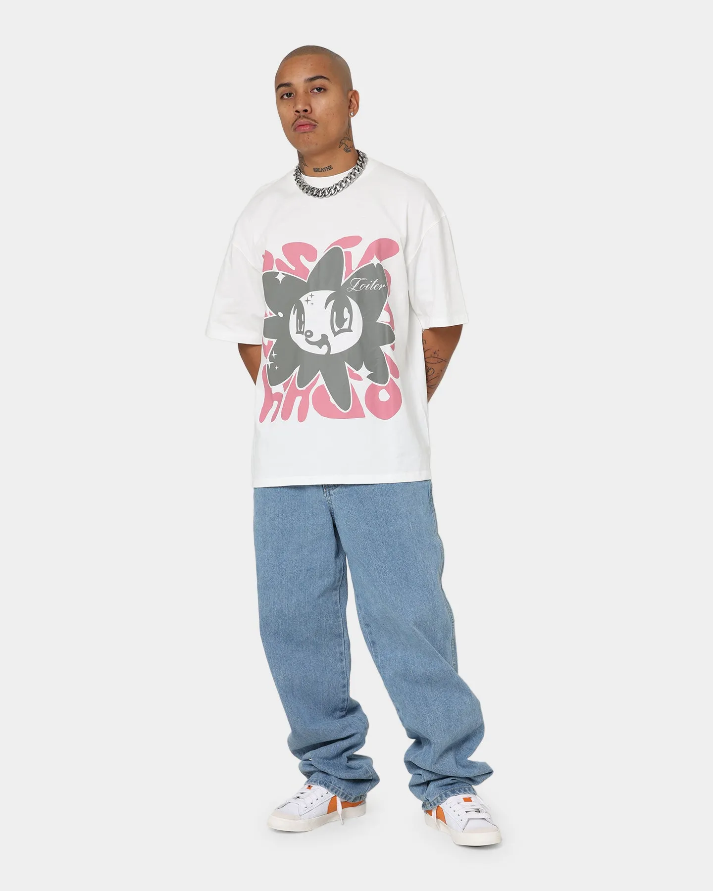 Loiter Utopia Fleur T-Shirt Off White Casual and cool Lightweight Construction