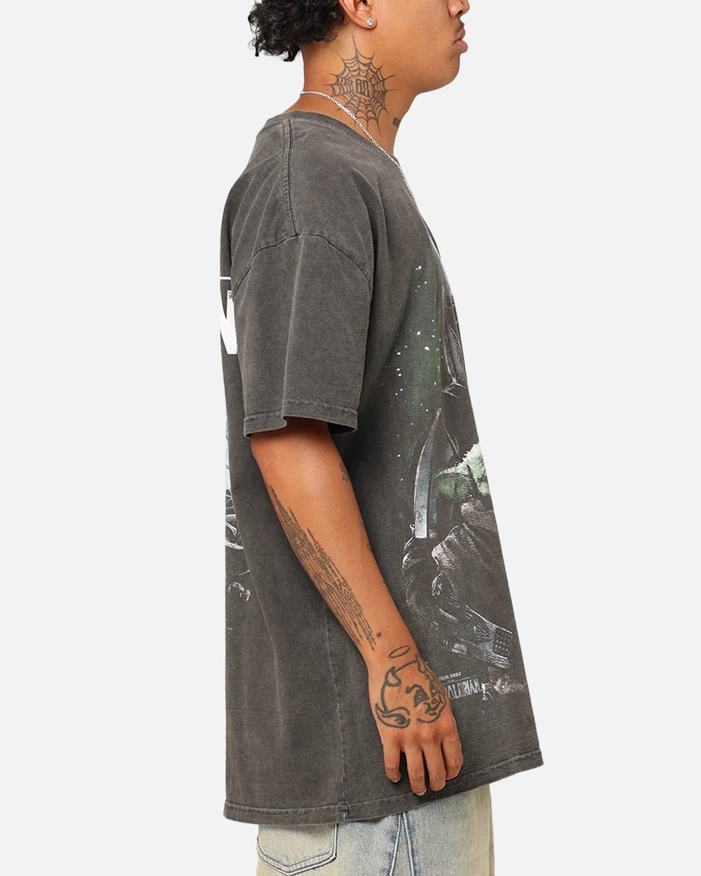 Smooth Seam Technology Star Wars The Mandalorian Heavyweight T-Shirt Black Wash
