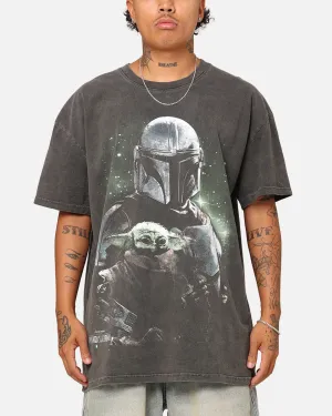 Star Wars The Mandalorian Heavyweight T-Shirt Black Wash Street Comfort Style Weekend Trend