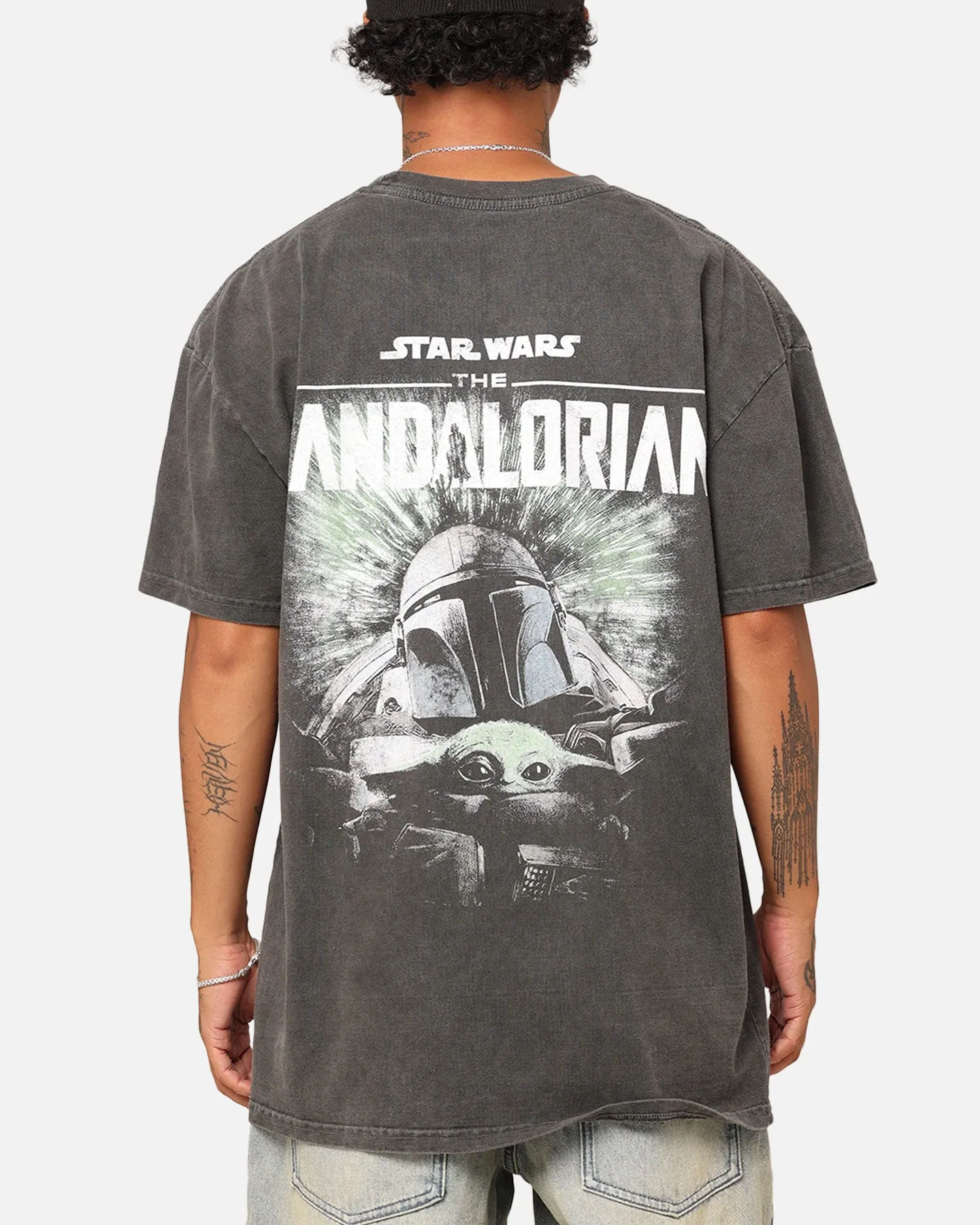 Seasonal Casual Weekend Smart Star Wars The Mandalorian Heavyweight T-Shirt Black Wash
