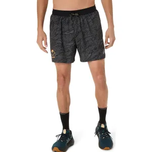 Asics Fujitrail AOP 5in Mens Short Black Flexible Comfort Wear