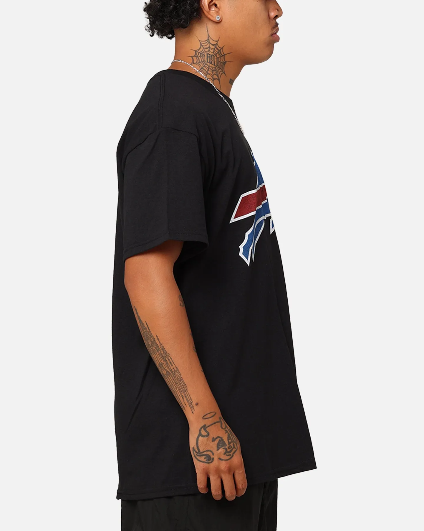 Majestic Athletic Buffalo Bills Team Crest T-Shirt Black Relaxed Smart