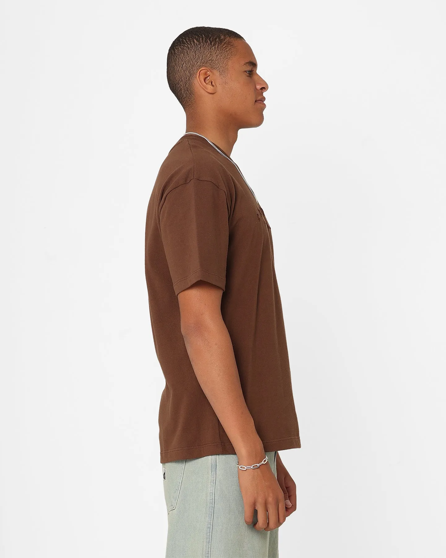 Minimalist Stitching High-Quality Fabric Champion Heritage 2K Logo T-Shirt Saddleback