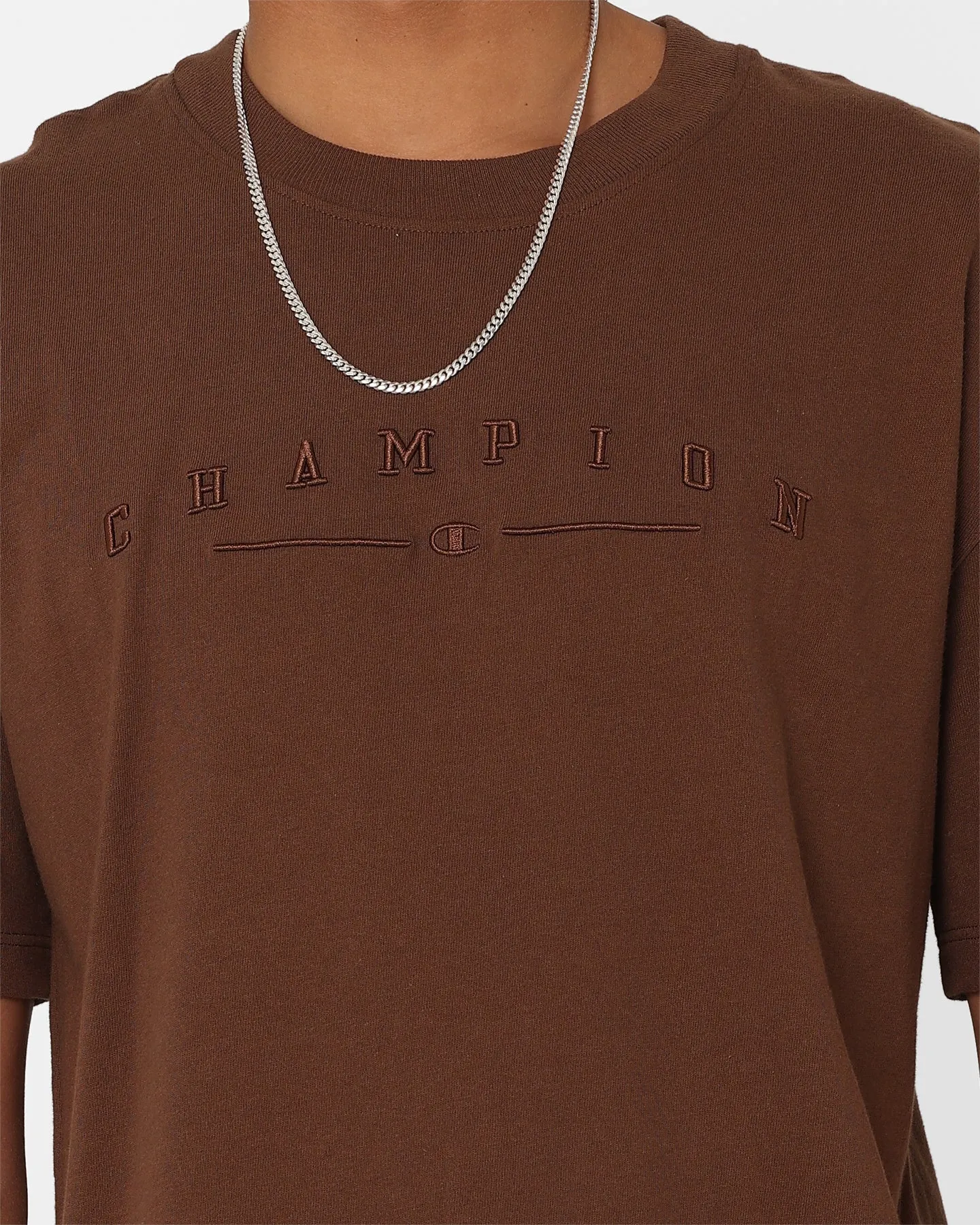 Champion Heritage 2K Logo T-Shirt Saddleback Pastel color