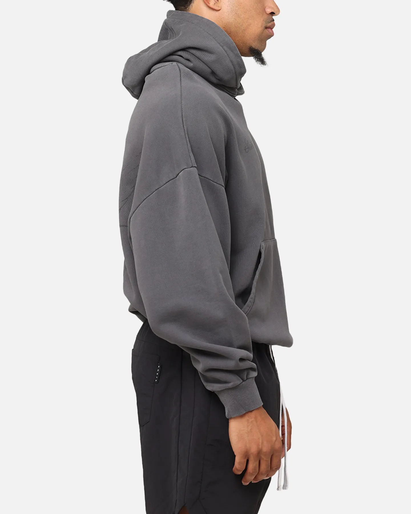 Saint Morta Destiny Rising Boxy Hoodie Washed Black Trendy Style