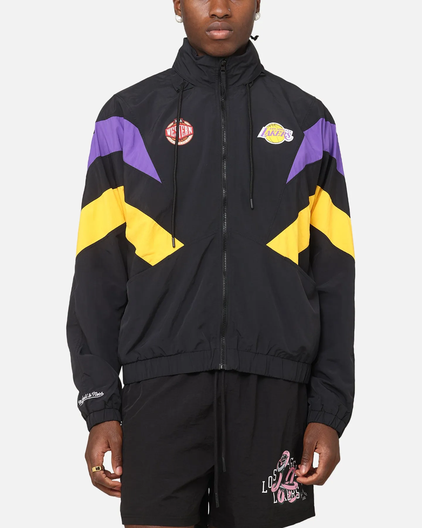 Mitchell & Ness Los Angeles Lakers Spray Jacket Black/Purple/Yellow High-Tech Fabric