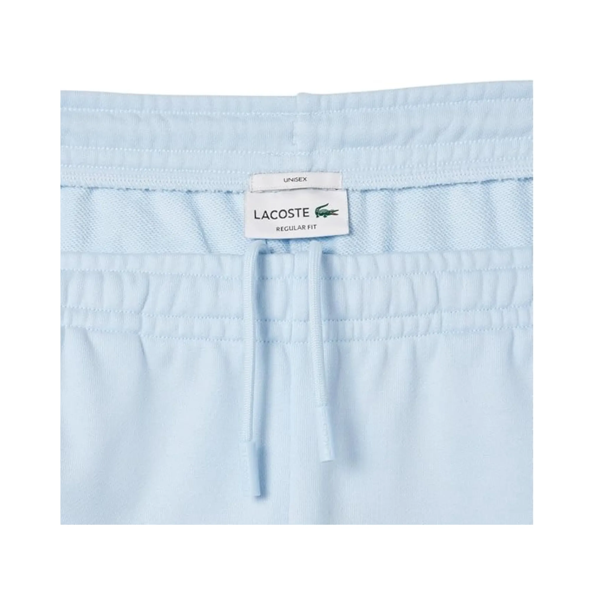 Friend Vibe Sustain Glow Lacoste Regular Fit Fleece Shorts (Light Blue)