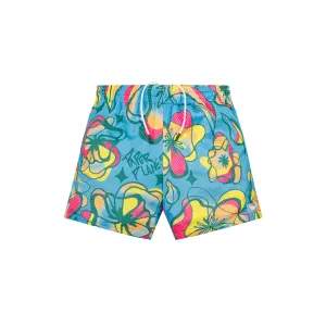 High End Mediterranean Air Paper Planes Tropicalia Mesh Short (Multi)