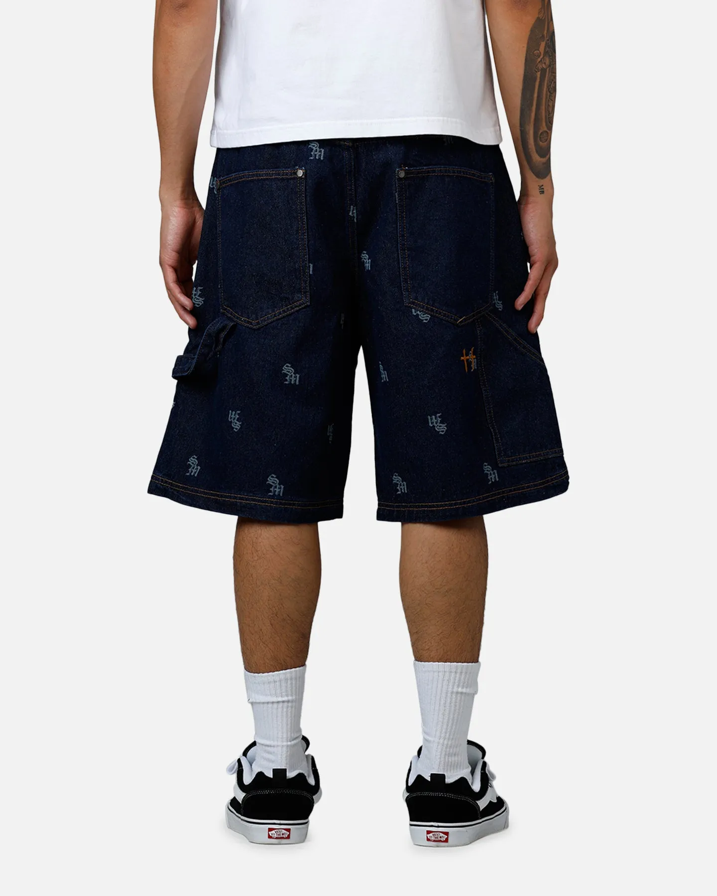 Cross Ventilation Channels Cozy Wear Saint Morta Amplus Denim Jorts Indigo/Tan