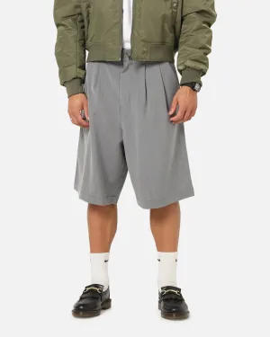 Non Slip Waistband Cozy Movement XXIII Baggy Pleated Shorts Grey