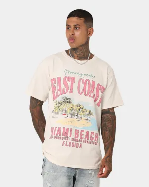 Active Style American Thrift Miami Beach Vintage T-Shirt Off White
