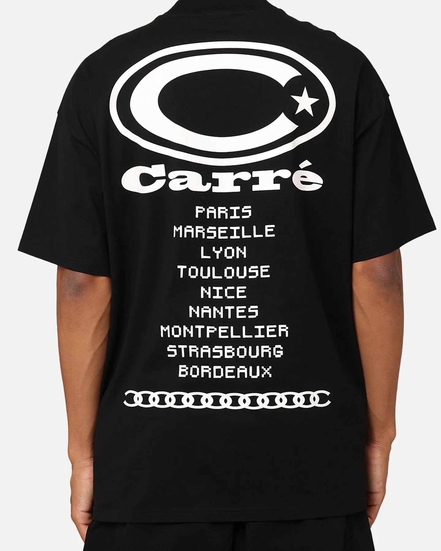 Carre C Star Oversized T-Shirt Black Cozy Vibe Simple Wear