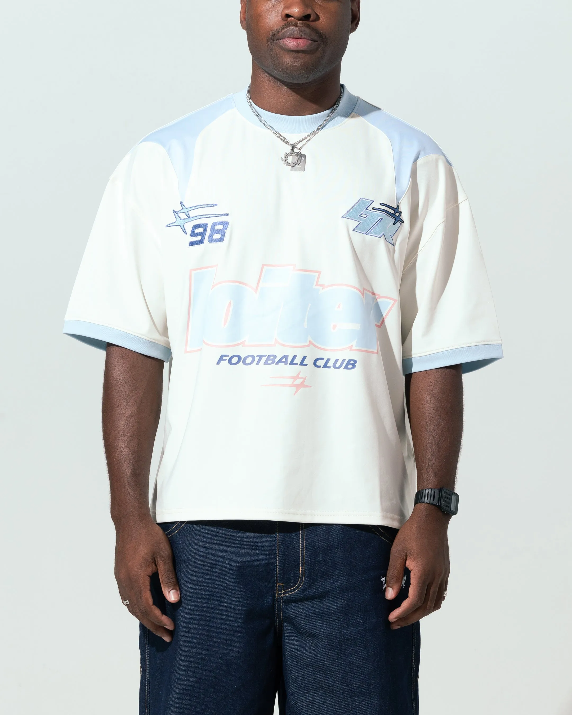 Active Comfort Loiter Tournament Jersey Off White/Blue