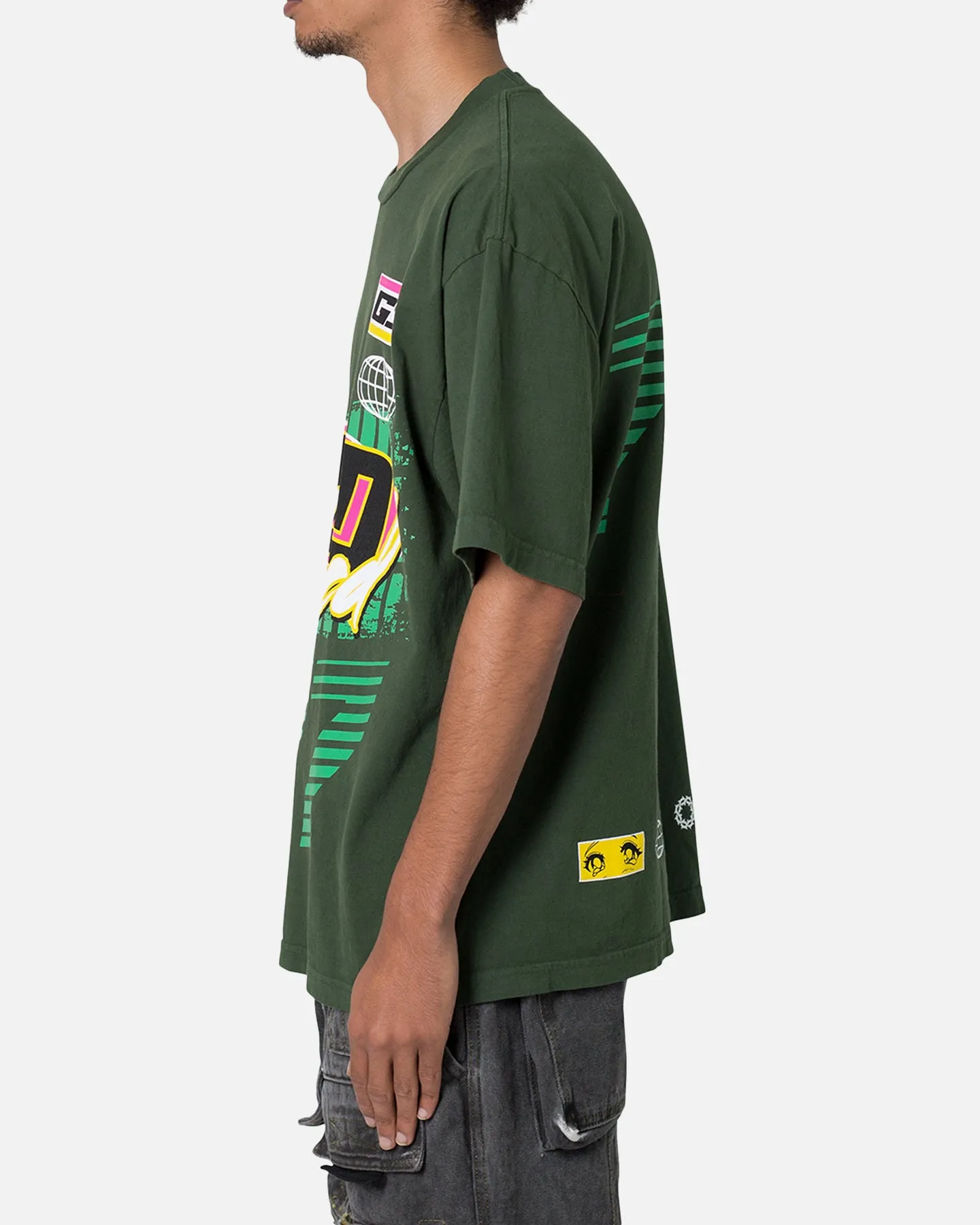 skinny but not tight MNML God Speed T-Shirt Green