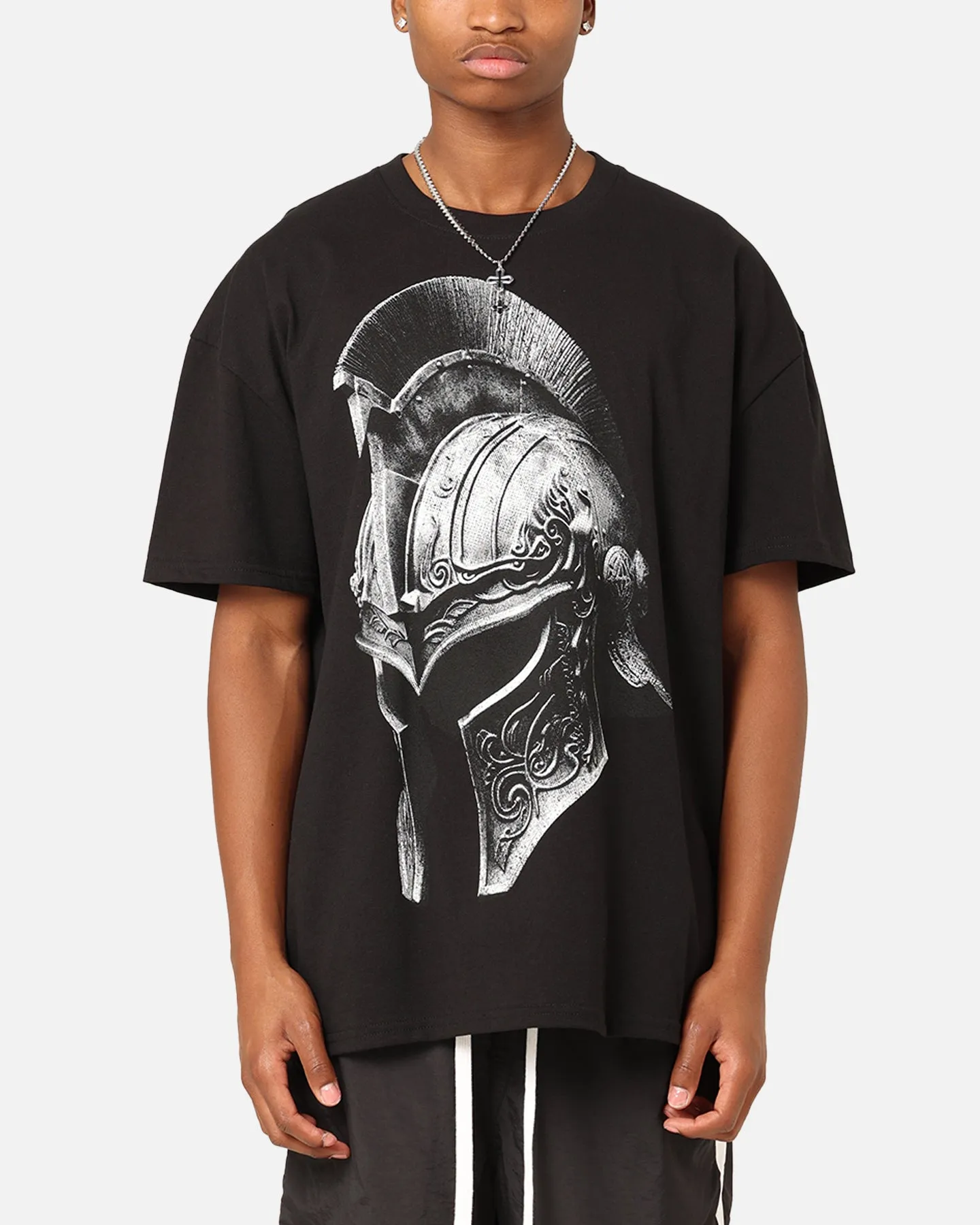 Light Style Organic Cotton Blend Saint Morta Gladiator T-Shirt Black